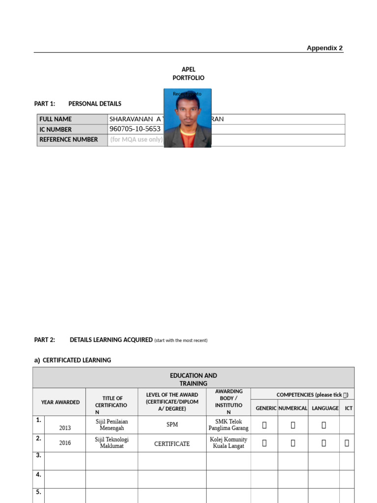 APEL | PDF