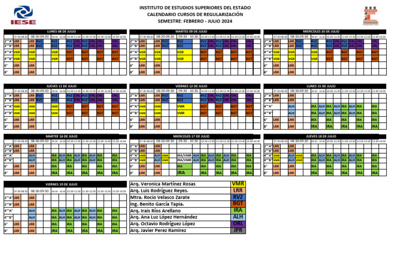 Calendario Cursos Regularización 2024 | PDF