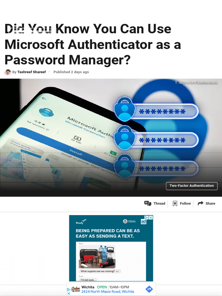 Using Microsoft Authenticator As A PW Manager | PDF