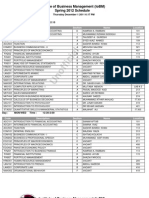 Unofficial: Institute of Business Management (Iobm) Spring 2012 Schedule