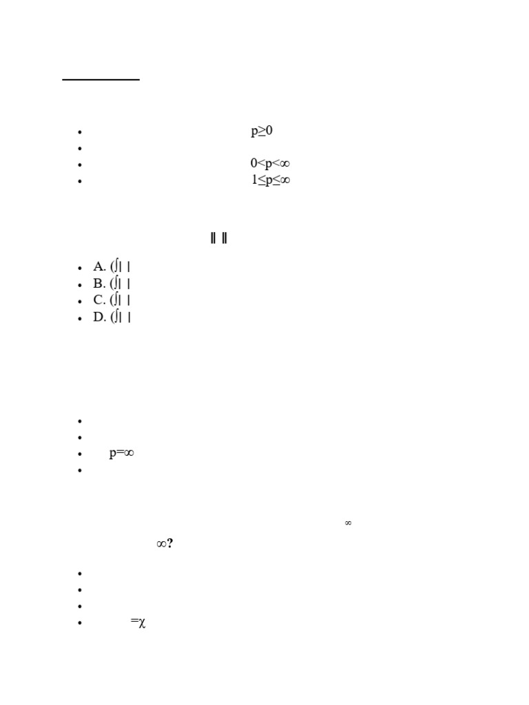 Normed linear space unit 1 objective questions pdf