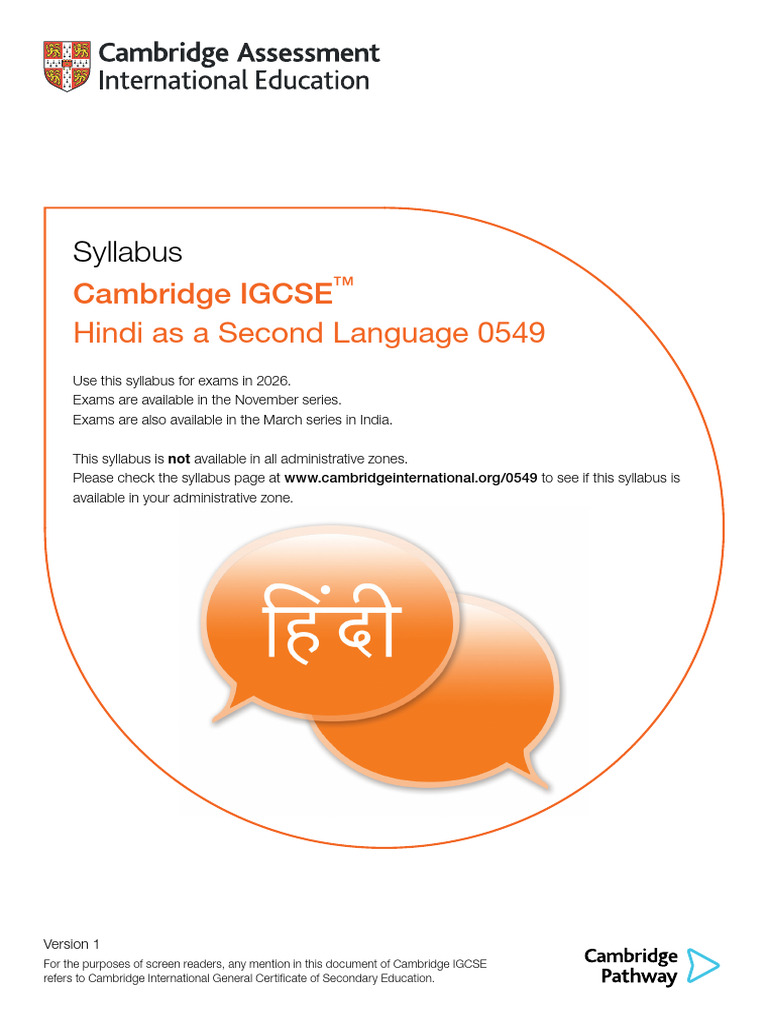 Hindi Ig Syllabus | PDF