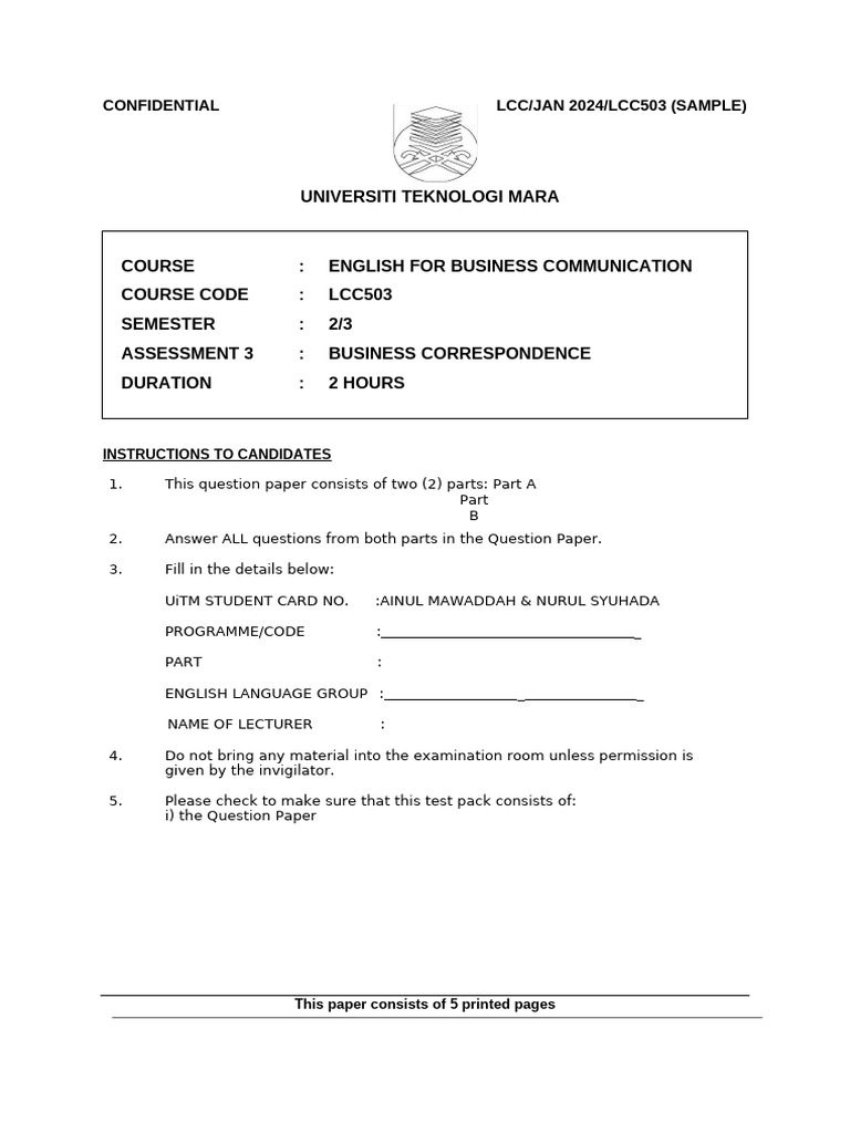 Sample 12c Motion Paperwork