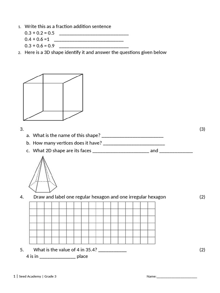 GR 3 Revision | PDF