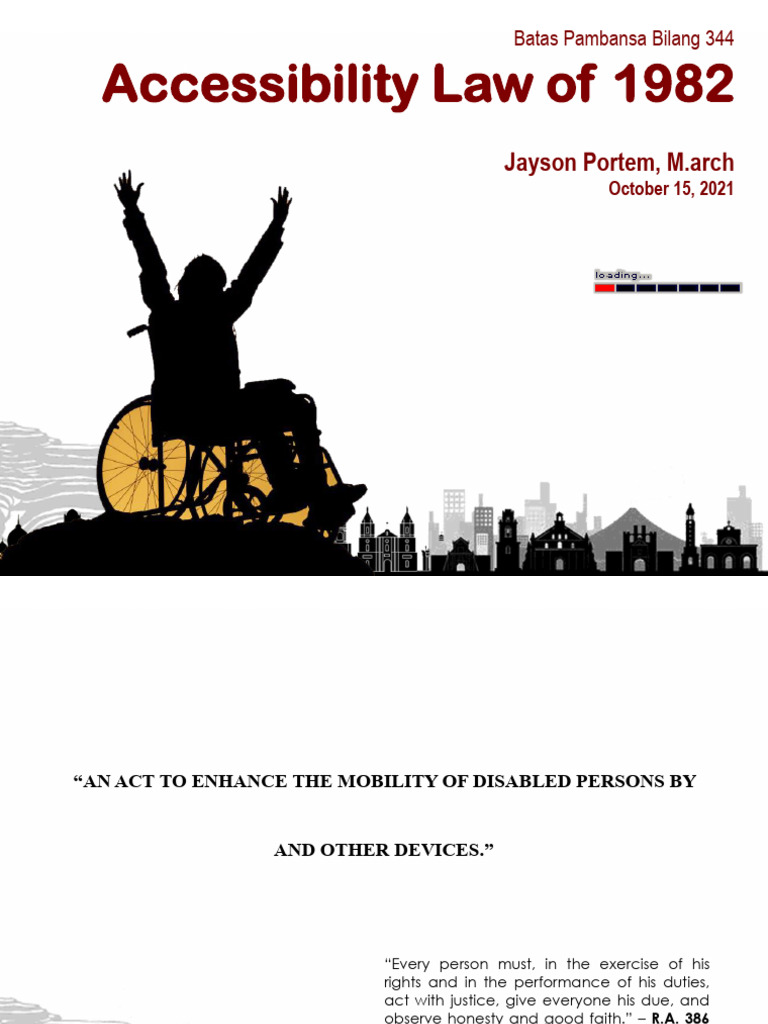 Notes - Accessibility Law of 1982 | PDF
