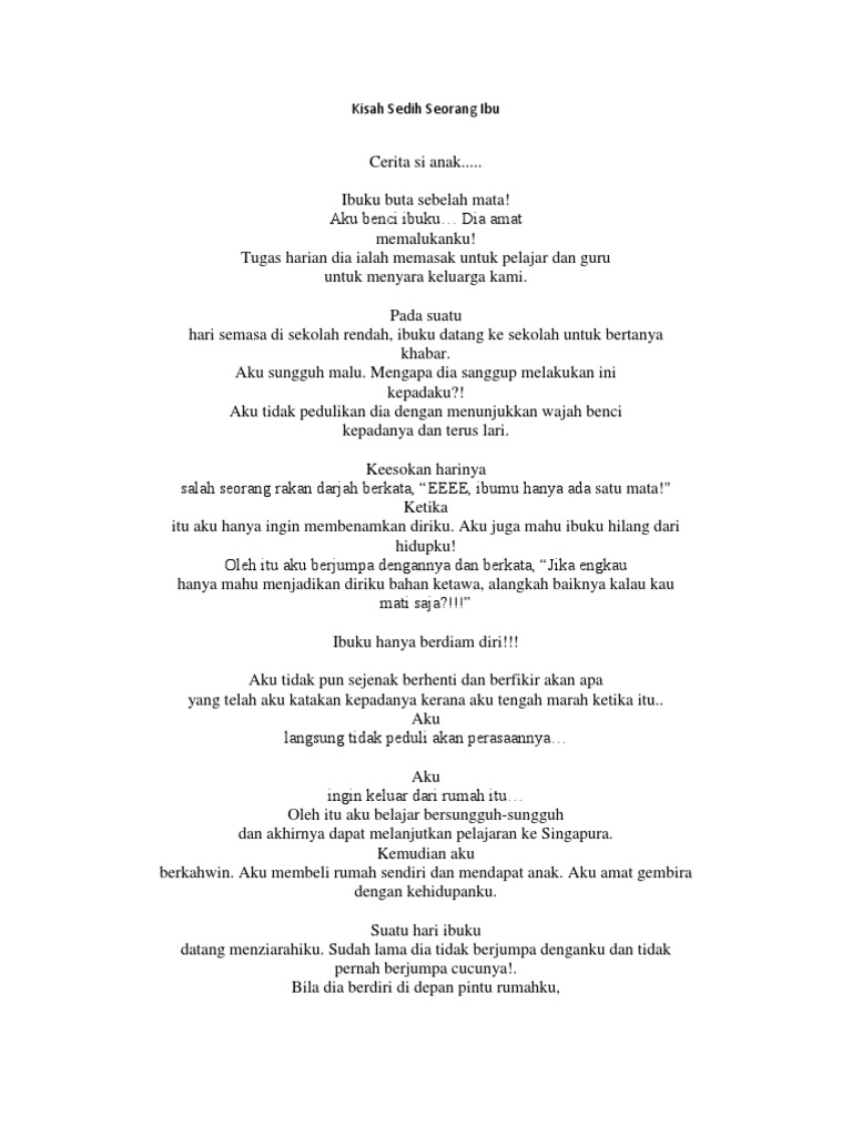 Kisah Sedih Seorang Ibu Pdf
