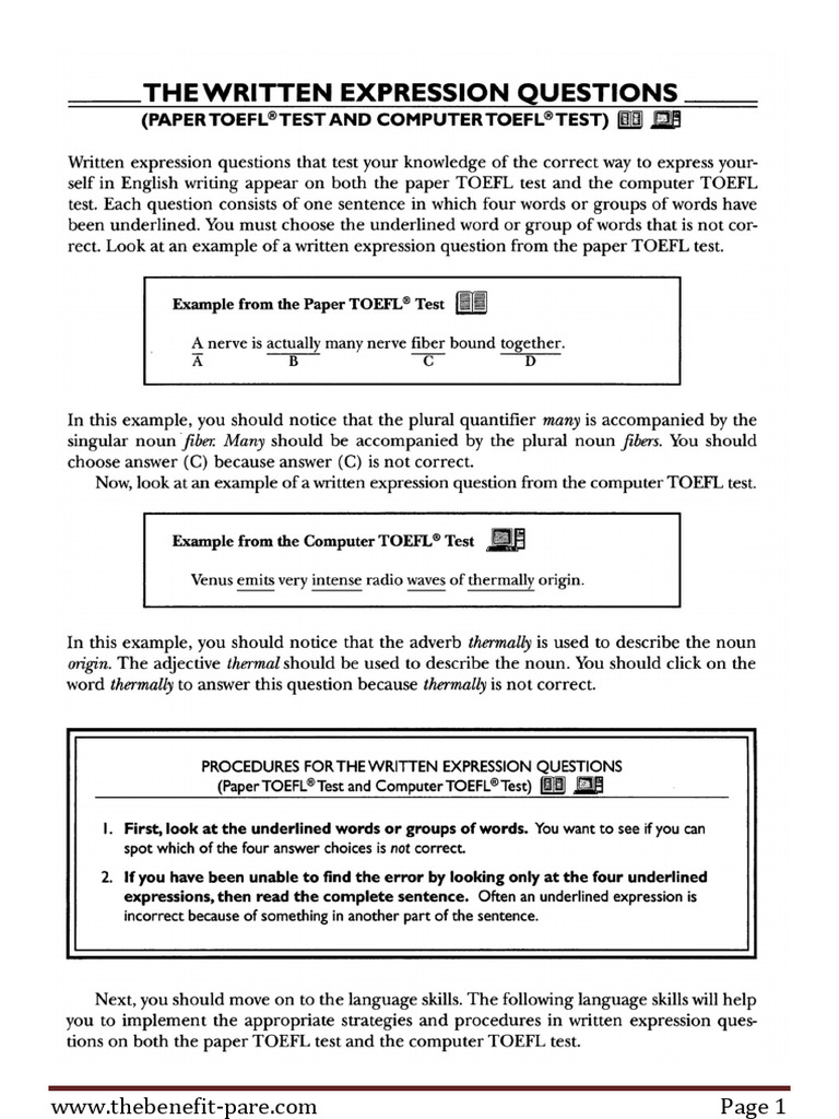 TOEFL - Writing | PDF
