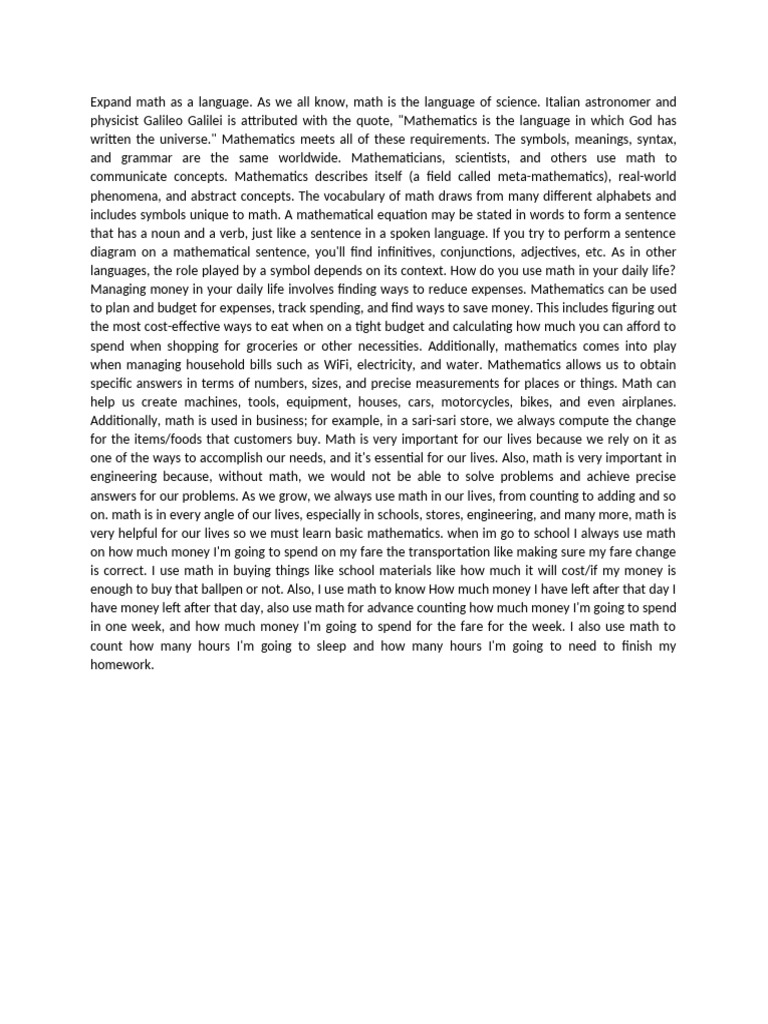 Expand math as a language pdf
