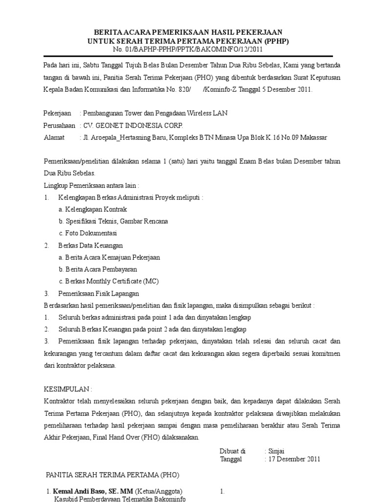 Contoh Surat Penawaran Proyek