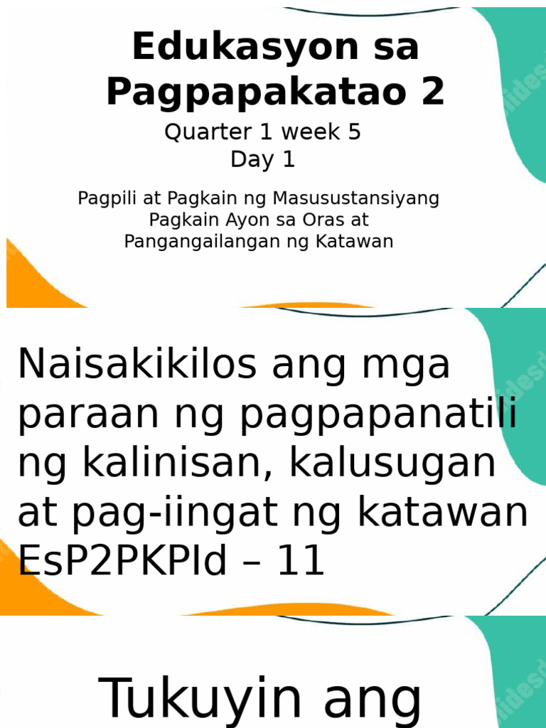 Quarter 1 Week 5 D1 | PDF