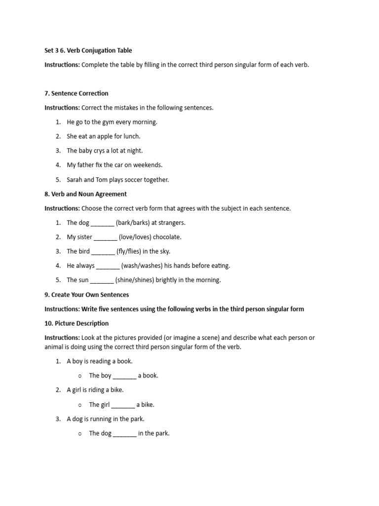 Simple Present Set 3 | PDF | Language Arts & Discipline