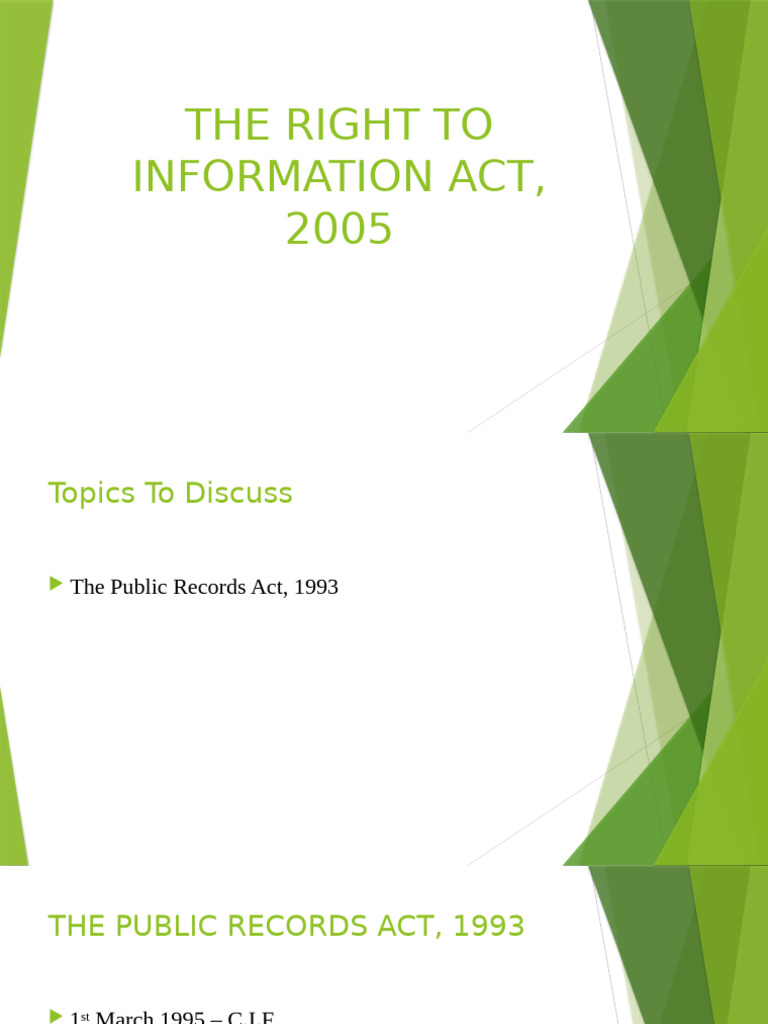 Right to information pdf