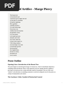 A Work of Artifice - Marge Piercy