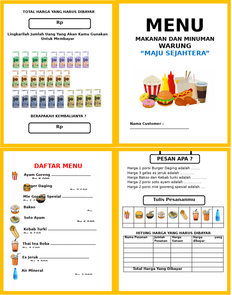 Menu Makanan Matematika | PDF
