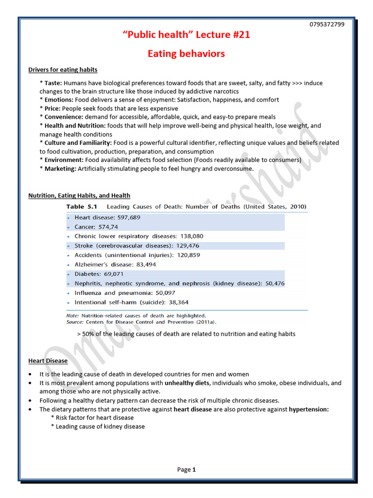 Eating Behaviors and Health Impacts | PDF | Fat | Healthy Diet