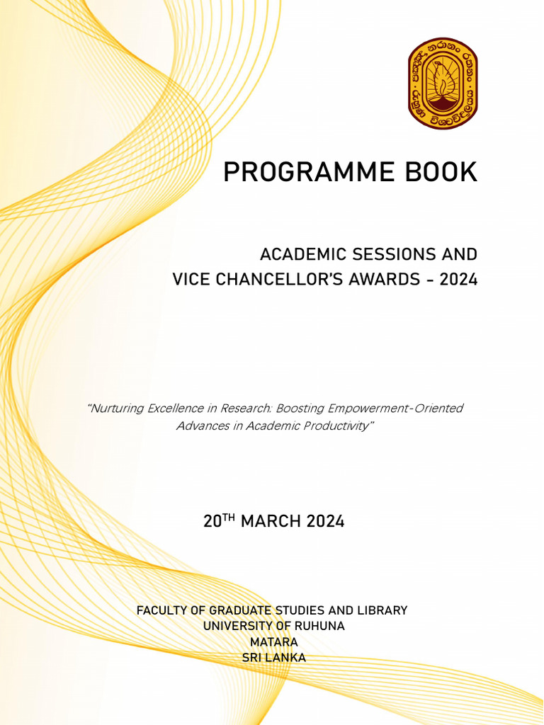 Programme Book ASUoR 2024 | PDF | Engineering | Science & Mathematics