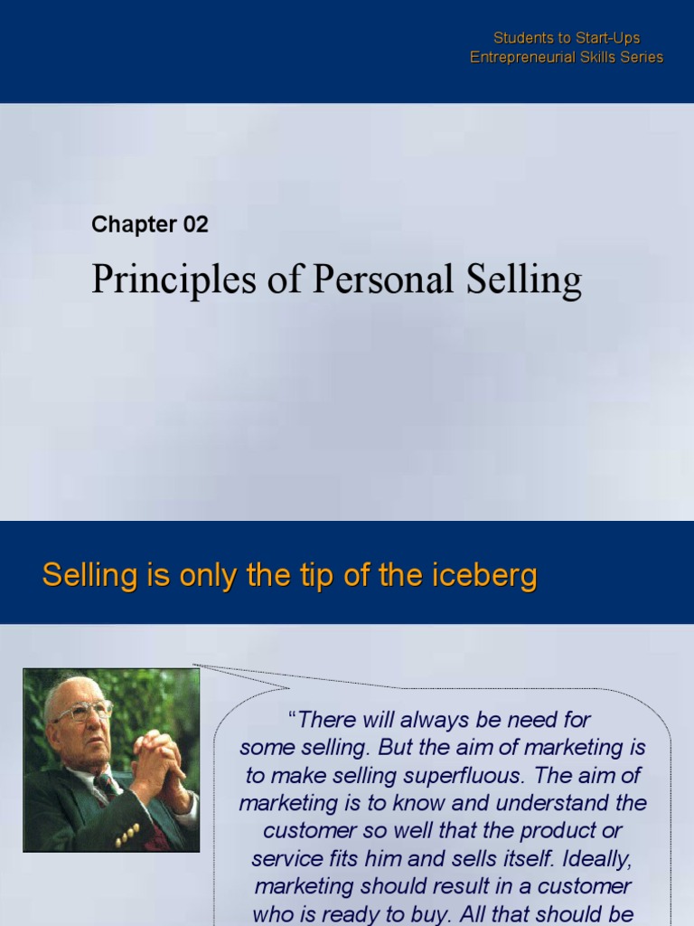 Chapter02 Principles of Personal Selling | PDF | Sales | Negotiation