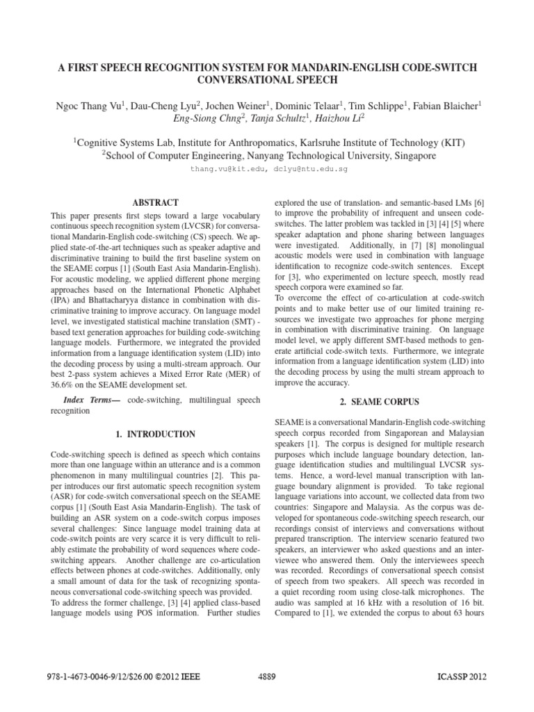 A First Speech Recognition System For Mandarin-English Code-Switch ...