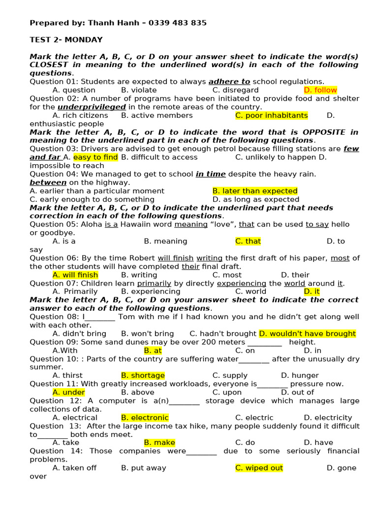 Test 2 L P CN | PDF