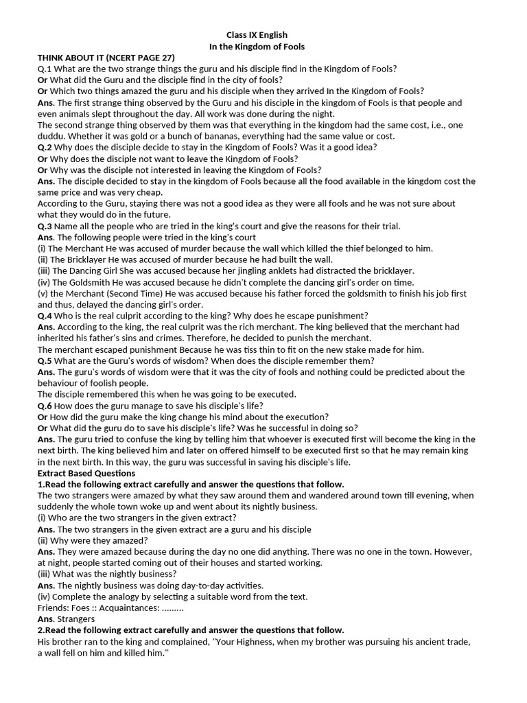 Class Ix English Pdf