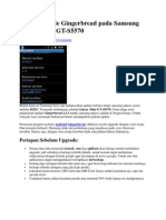 Cara Upgrade Gingerbread Pada Samsung Galaxy Mini GT