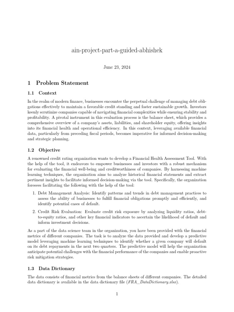 FRA Main Project Part A Guided | PDF