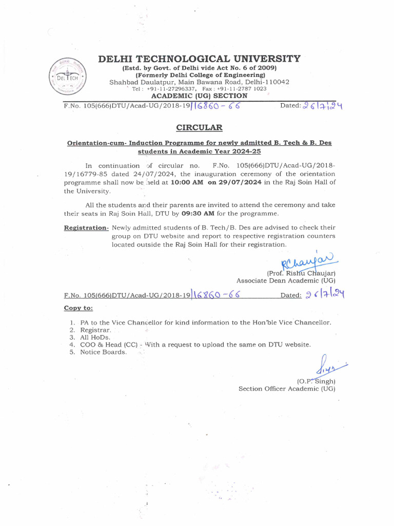 Orientation Notice | PDF