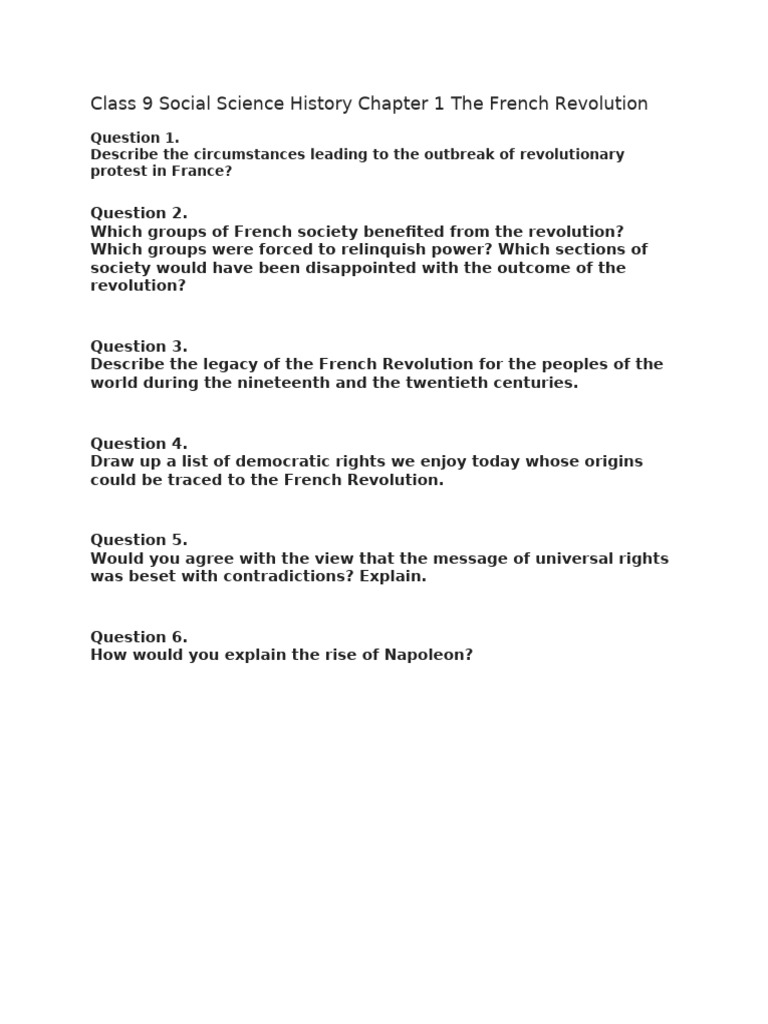 Class 9 Social Science History Chapter 1 Ws Pdf