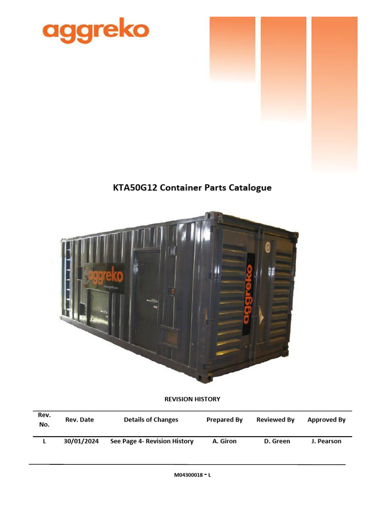 M04300018-L Container Spare Parts Catalogue | PDF