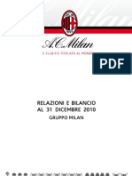 AC Milan Bilancio (Accounts and Report) 2010