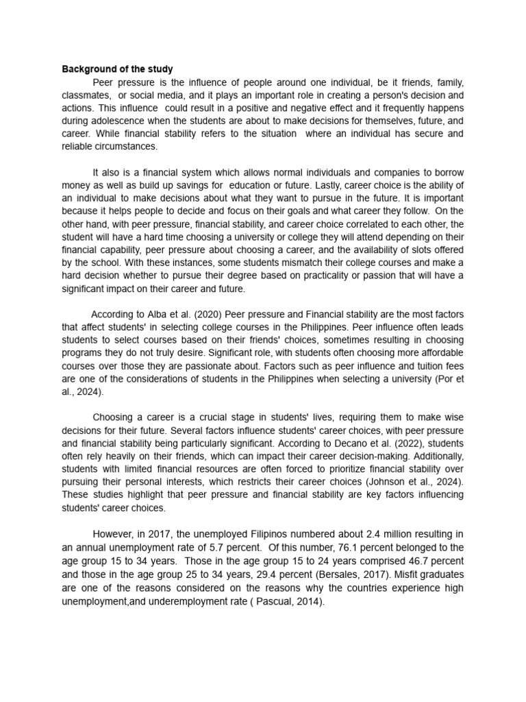 PR2 - Background of The Study | PDF | Decision Making | Wellness