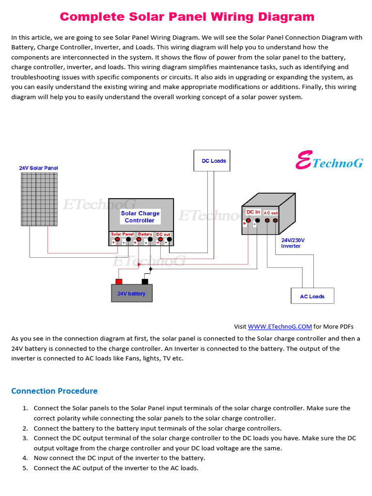 Complete Solar Panel Wiring Diagram | PDF