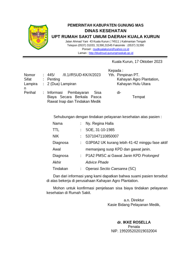 Surat PT Kap | PDF