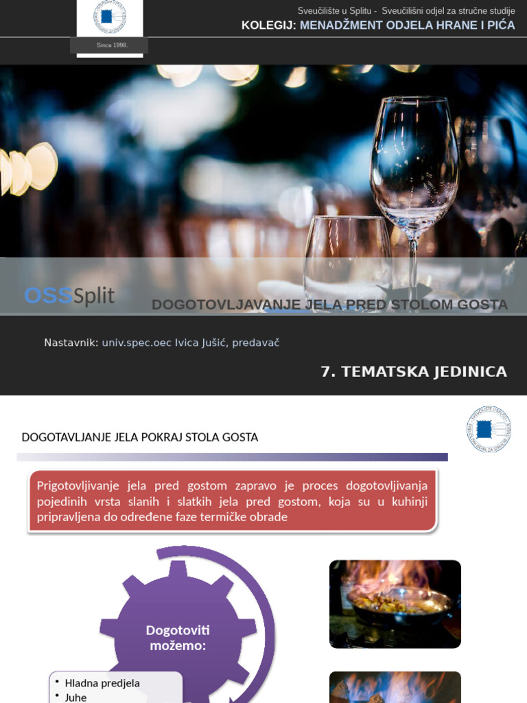 7 Dogotavljanje Jela Pred Stolom Gosta | PDF