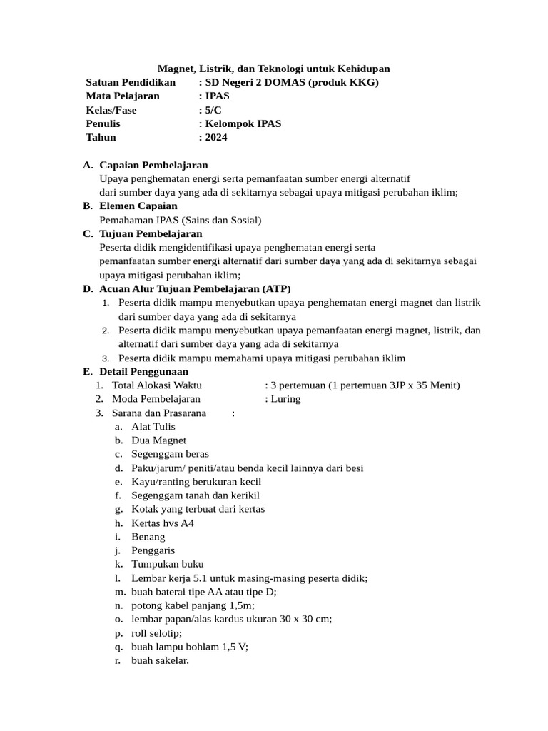Modul Ajar IPAS BAB 3 S1 | PDF
