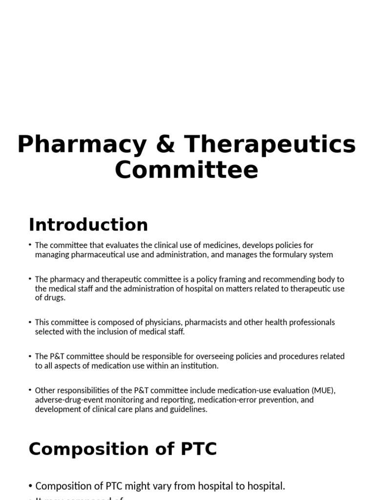 Lecture 11, 12, 13 & 14 P&T Committee | PDF