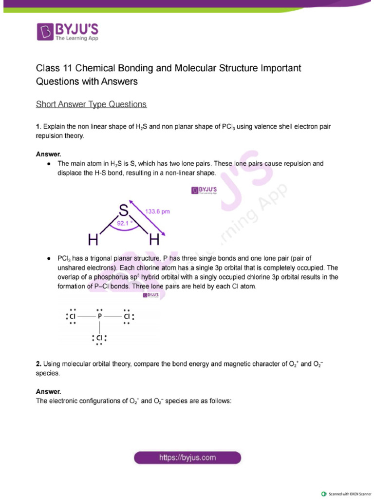 Class 11 Chemistry Chapter 4 Chemical Bonding and Molecular Structure ...