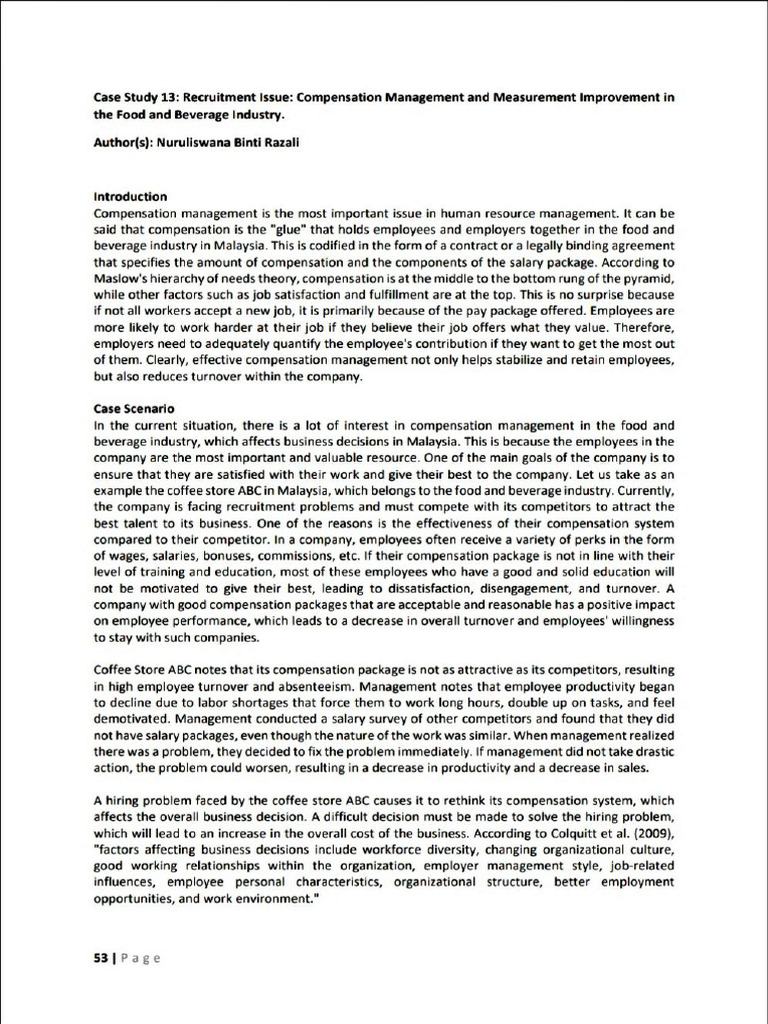 Case Study On Recruitment Issue | PDF
