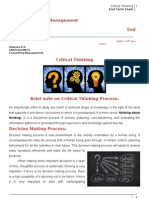 Critical Thinking End Term Exam