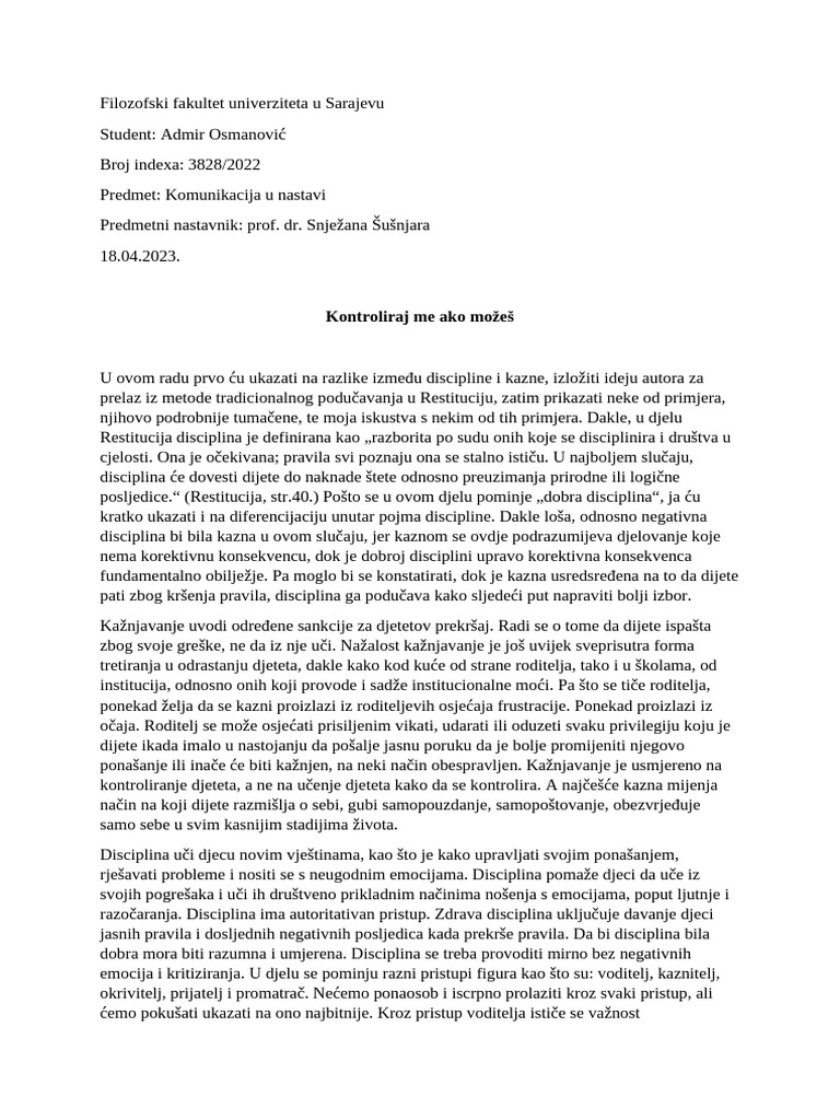 Komunikacija U Nastavi | PDF