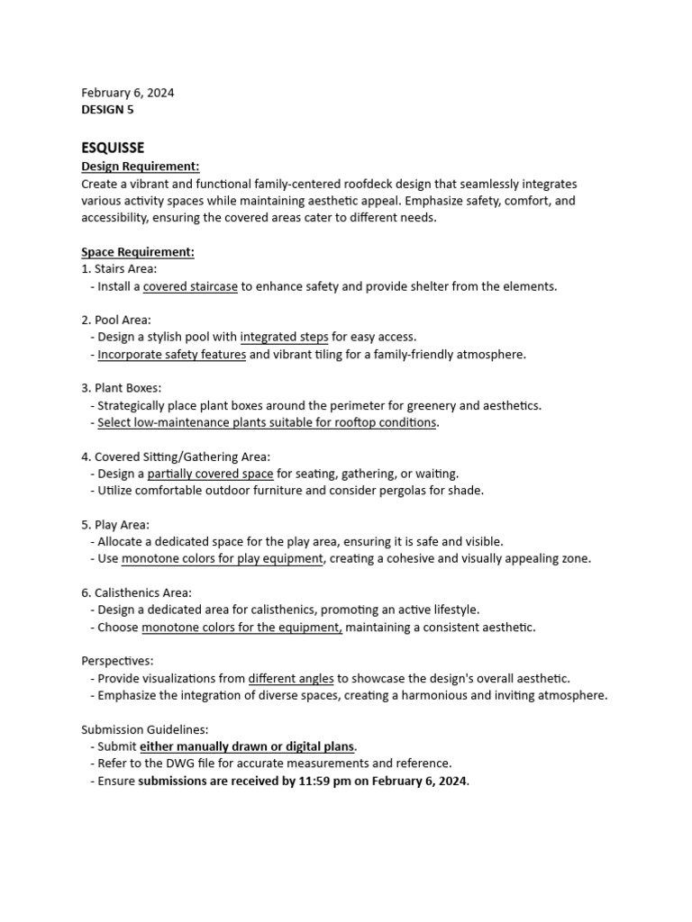 ESQUISSE - DESIGN 5 - February 6 | PDF