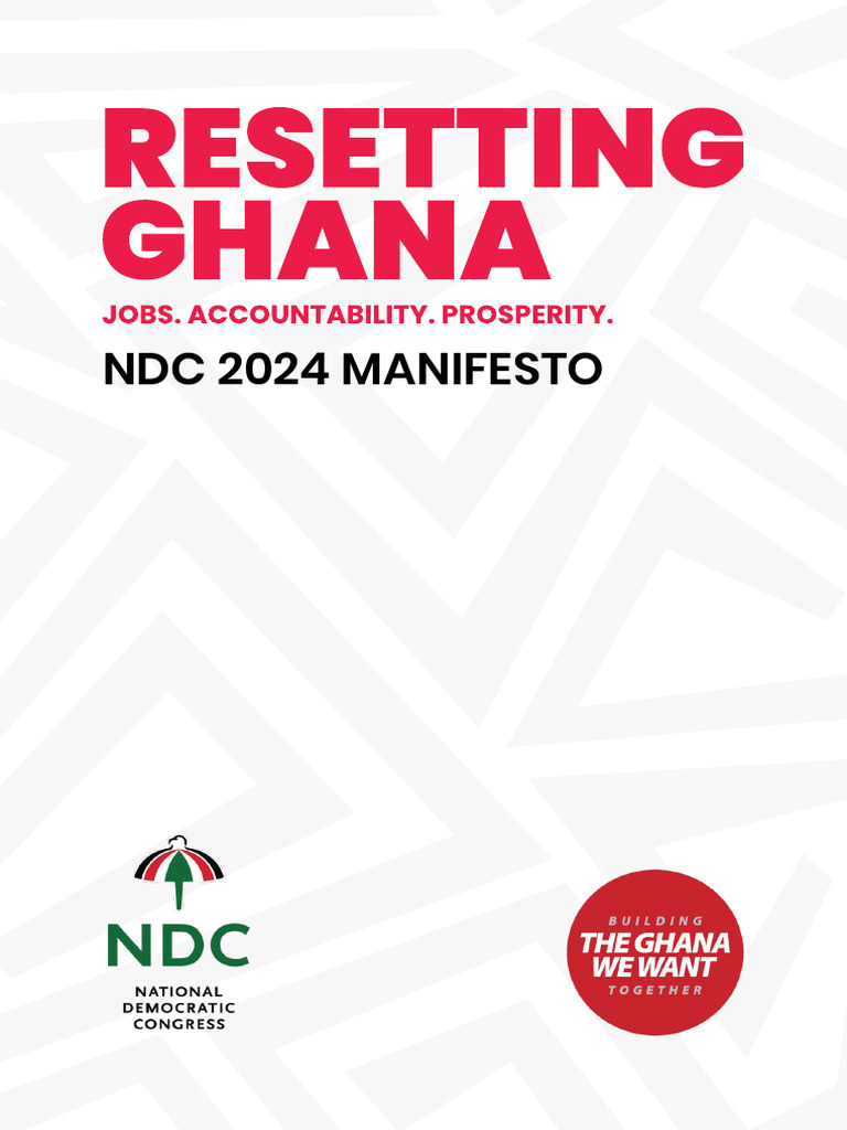 Official NDC Manifesto 2024 PDF Download | PDF | Ghana | Accra