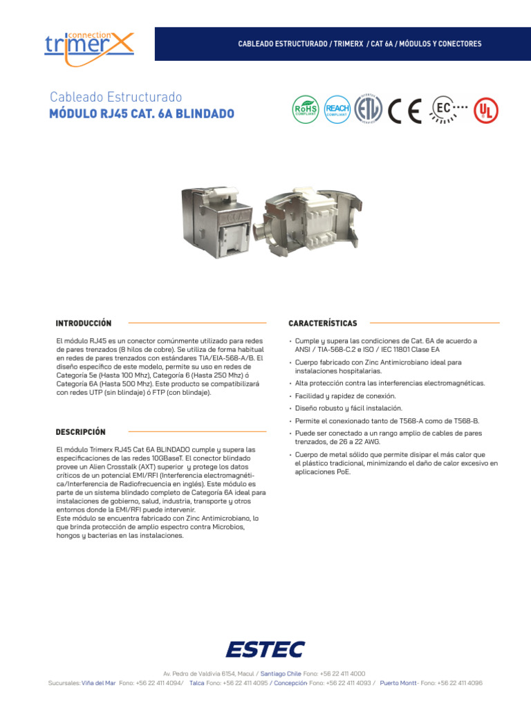Modulo rj45 Blindado Macho | PDF