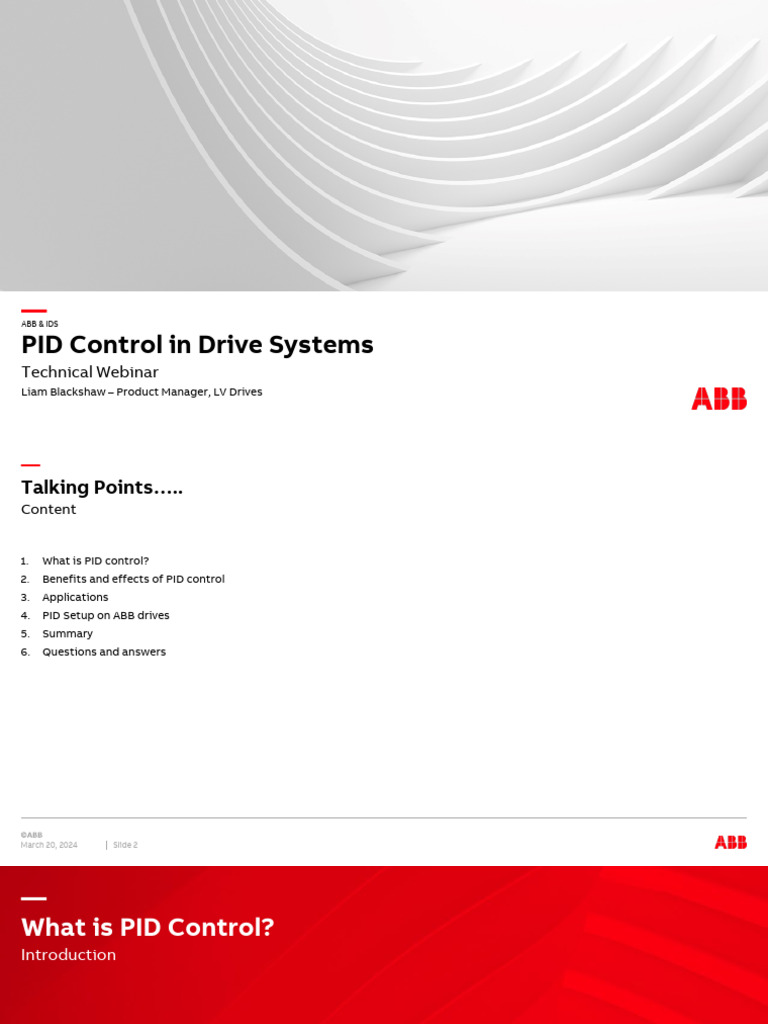PID Control in Drive Systems - Webinar | PDF