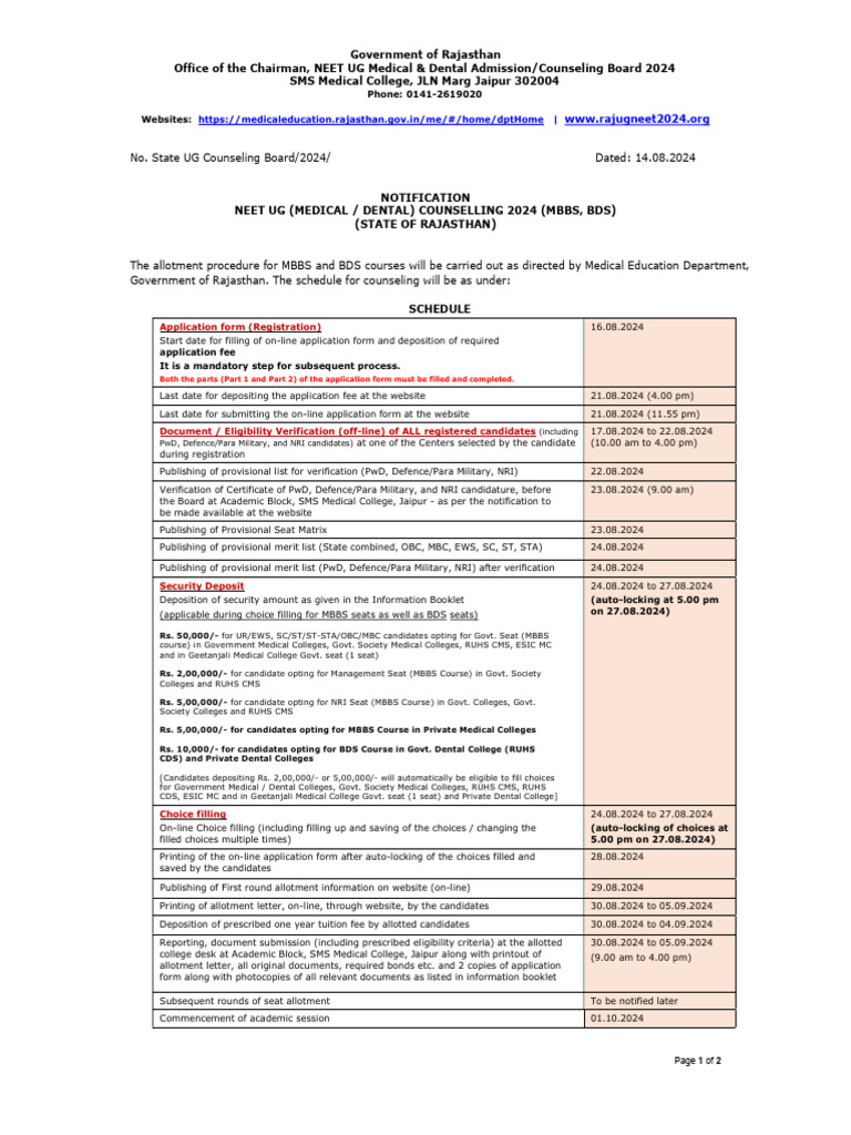 Notification - Ug - 2024 14.08.2024 For Website | PDF
