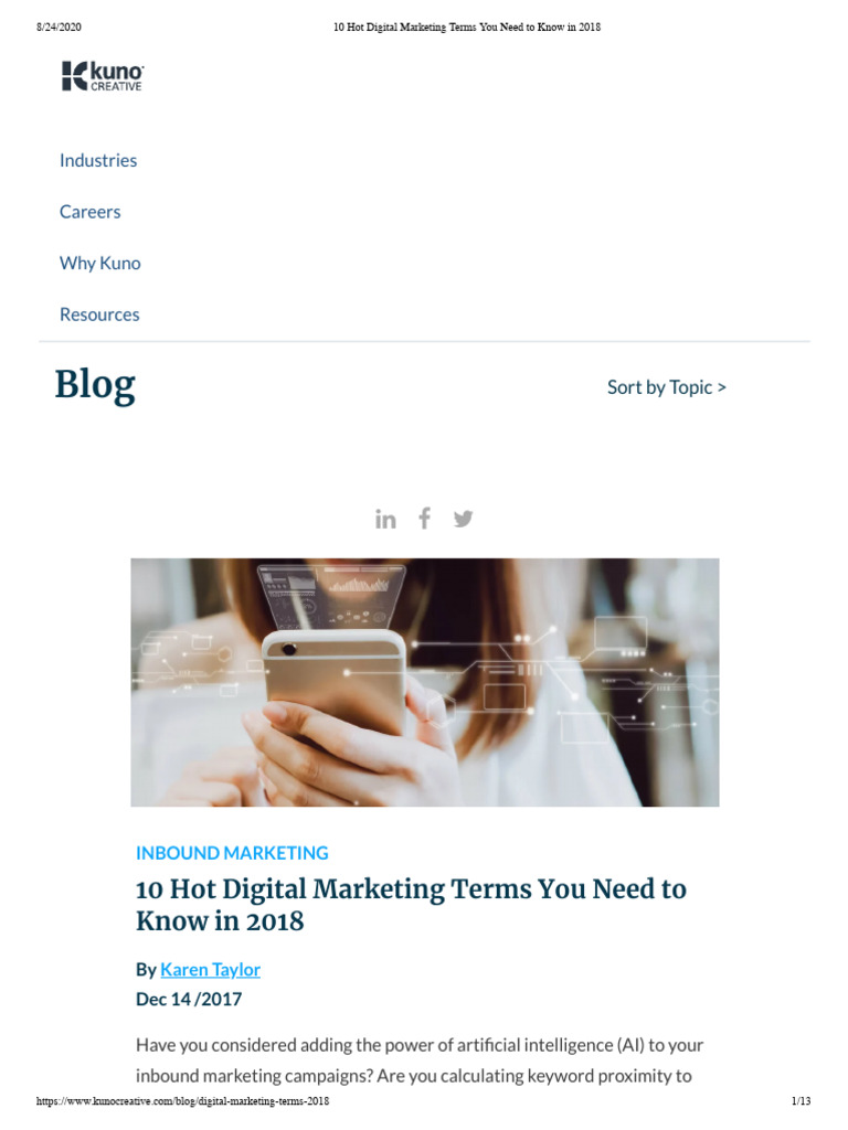 10 Hot Digital Marketing Terms Pdf