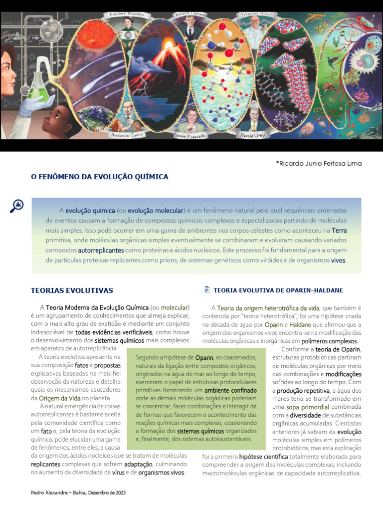 Teorias da Origem da Vida e Evolução Química | PDF | Vida | Evolução