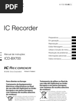 Manual Gravador Sony