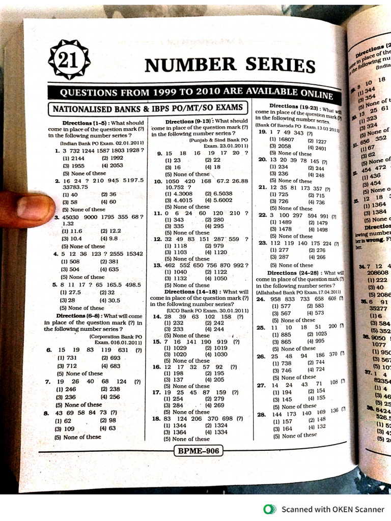 Number Series Pyq | PDF