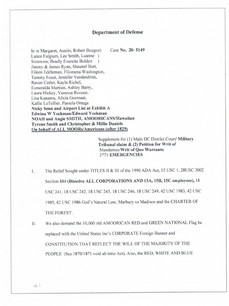 Sep 1, 2024 - Update on QUO Warranto as All Courts in Amoorica are ...